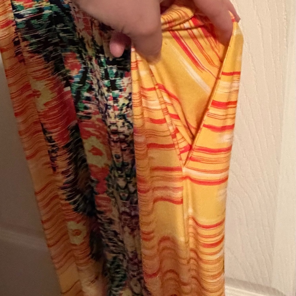 Beige by eci Colorful Maxi Dress sz 12 - Picture 6 of 9